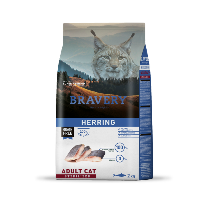 BRAVERY HERRING ADULT CAT STERILIZED 2 KG