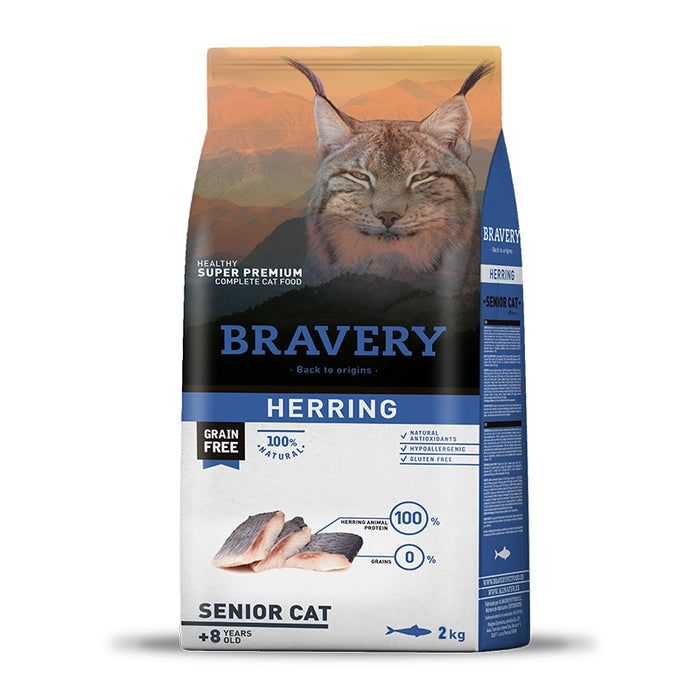 BRAVERY HERRING SENIOR CAT 2 KG