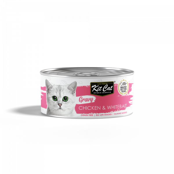 KITCAT 70G GRAVY SERIES CHICKEN & WHITEBAIT