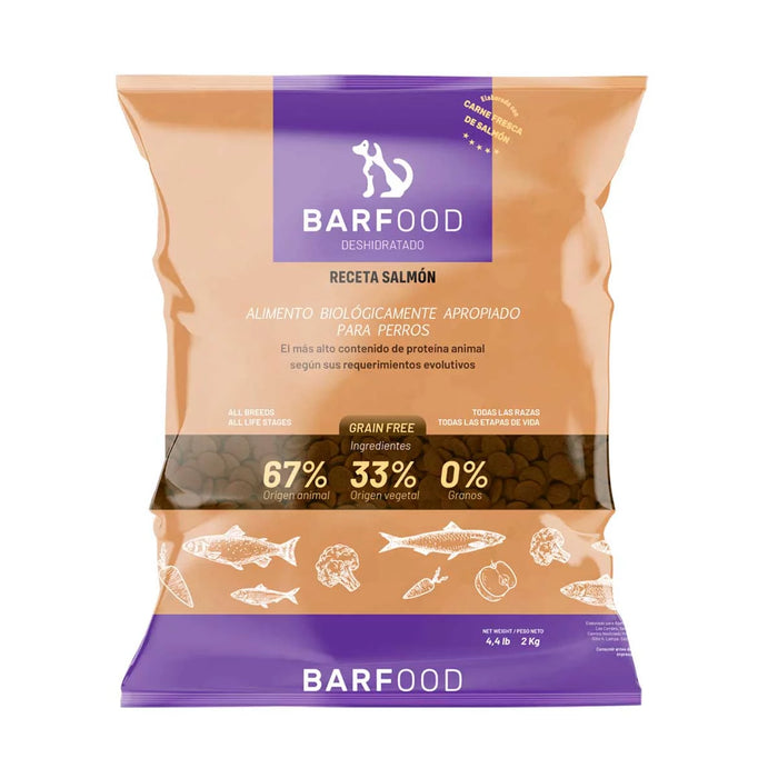 BARFOOD - ALIMENTO DESHIDRATADO DE SALMON PARA PERROS TODAS LAS RAZAS 2 KG