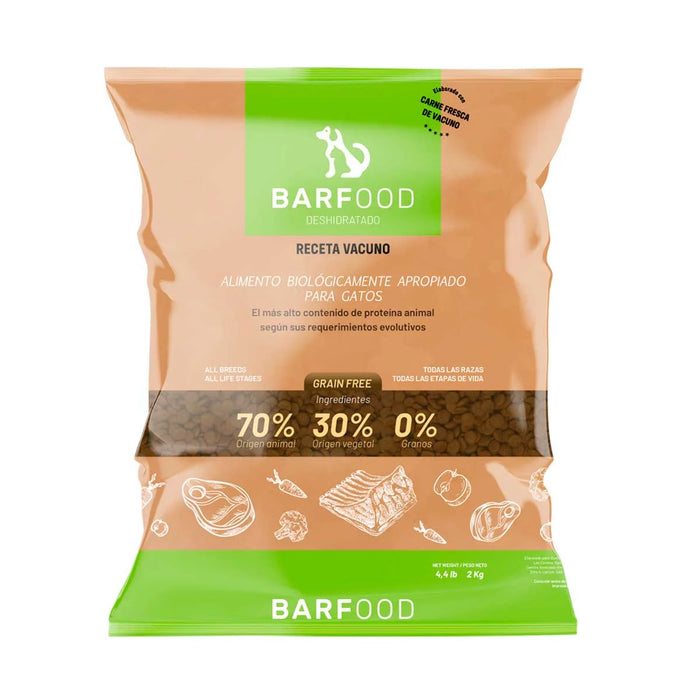 BARFOOD - ALIMENTO DESHIDRATADO DE VACUNO PARA GATOS 2 KG