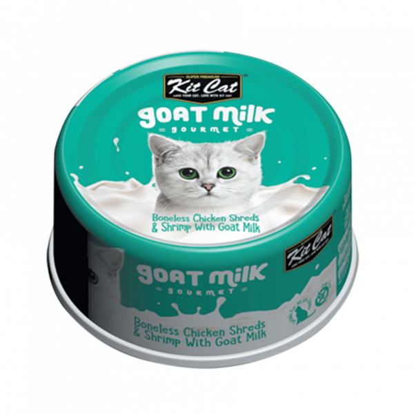 KITCAT 70G GOAT MILK GOURMET CHICKEN & SHRIMP