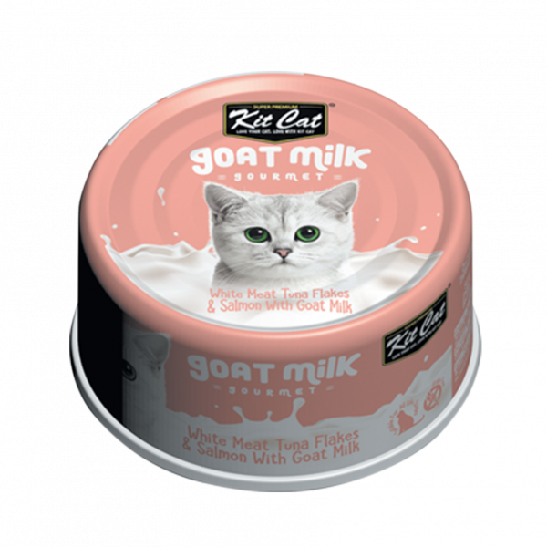 KITCAT 70G GOAT MILK GOURMET TUNA & SALMON