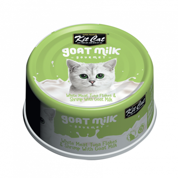 KITCAT 70G GOAT MILK GOURMET TUNA & SHRIMP