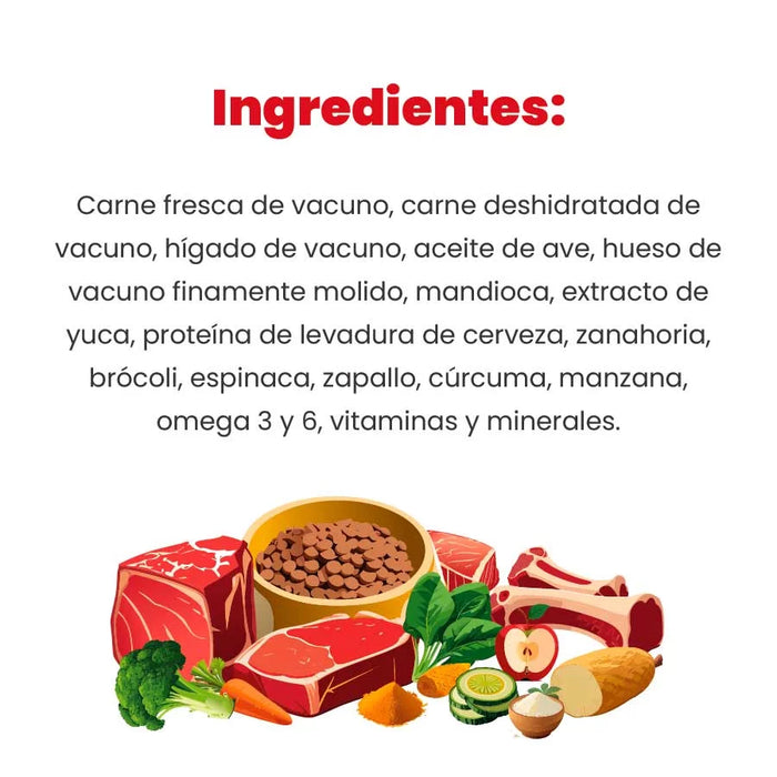 BARFOOD - ALIMENTO DESHIDRATADO DE VACUNO PARA GATOS 2 KG