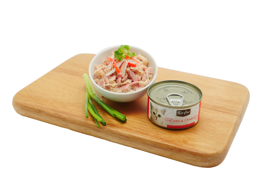 KITCAT 80G DEBONED CHICKEN & CRABSTICK TOPPERS