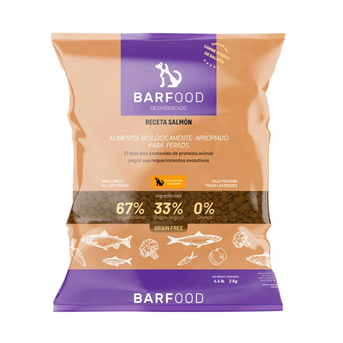 BARFOOD - ALIMENTO DESHIDRATADO DE SALMON PARA PERROS RAZAS PEQUEÑAS 2 KG