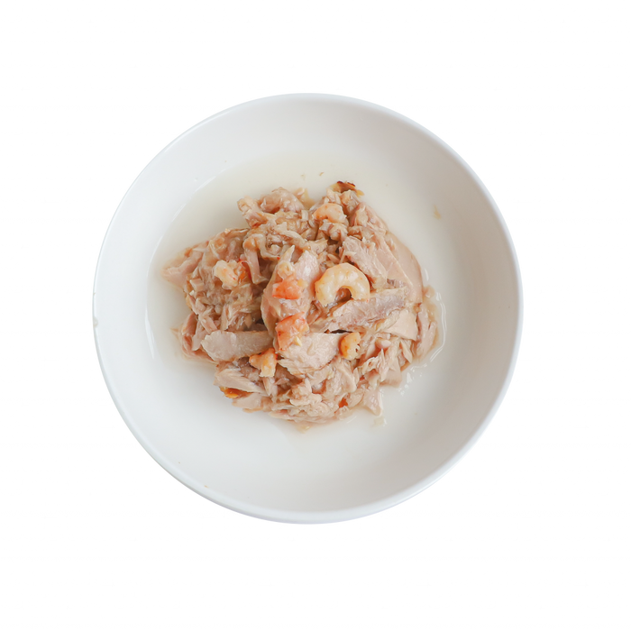 KITCAT 80G DEBONED TUNA & SHRIMP TOPPERS