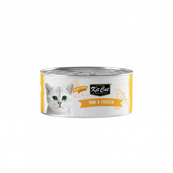 KITCAT 80G DEBONED TUNA & CHICKEN TOPPERS