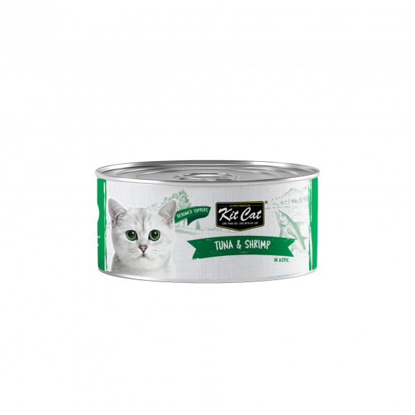 KITCAT 80G DEBONED TUNA & SHRIMP TOPPERS