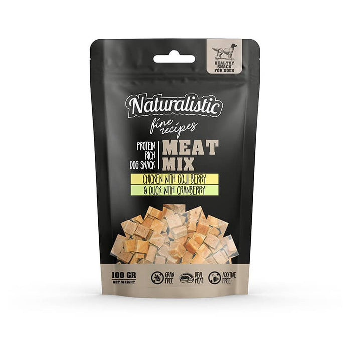 NATURALISTIC FINE RECIPE MEATMIX CHICKEN W/GOJI & DUCK W/CRANBERRY, 100 GR