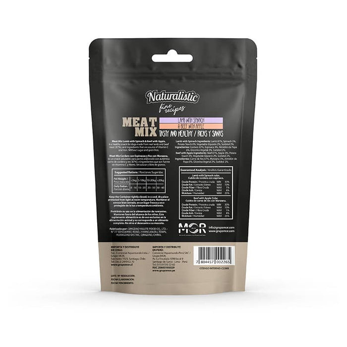 NATURALISTIC FINE RECIPE MEATMIX LAMB W/SPINACH & BEEF W/APPLE, 100 GR