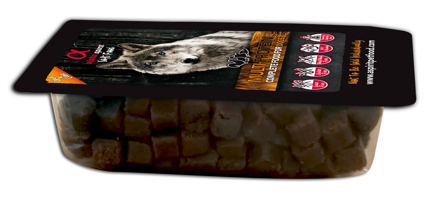 ALPHA SPIRIT ALIMENTO SEMI-HÚMEDO MULTIPROTEIN 9 KG (45 RACIONES DE 200 GR)