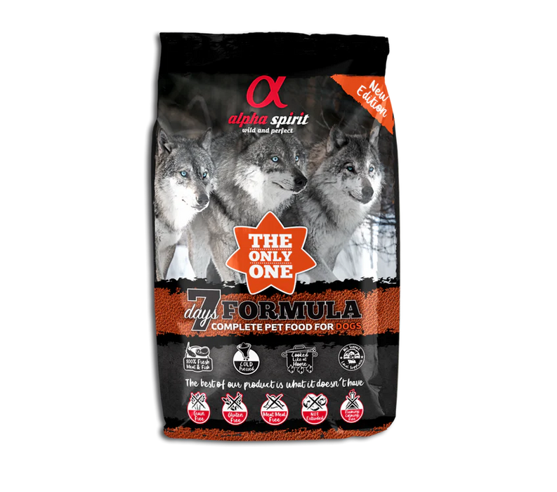ALPHA SPIRIT THE ONLY ONE COMPLETE DOG FOOD 7 DAYS 3 KG