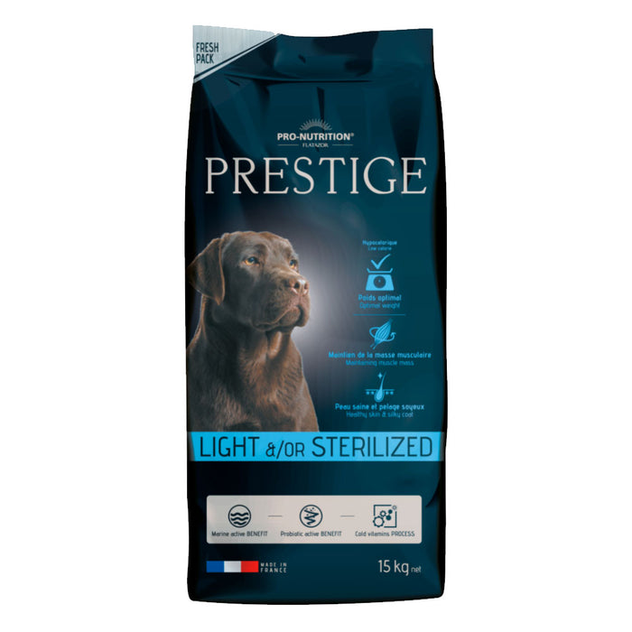 Pro-Nutrition Flatazor Prestige Alimento Seco Light y Esterilizado Perro Adulto 15 Kg.