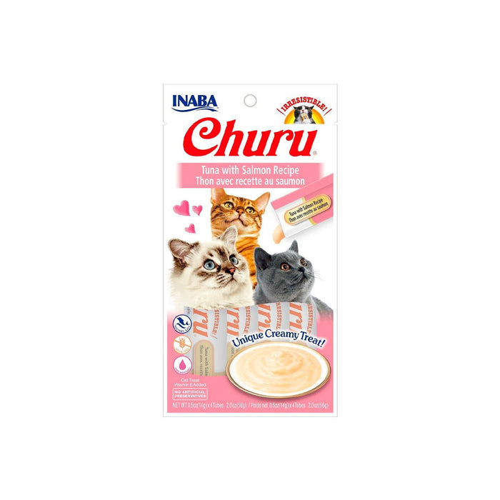 Inaba Churu Snack Gato Atun y Salmon 4 Tubitos 56 Gr
