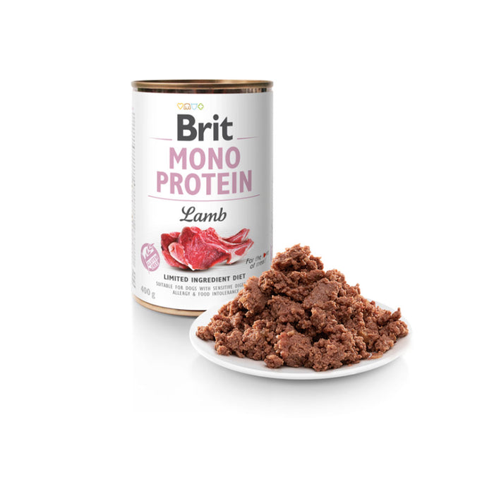 Brit Care Mono Proteina Lamb Alimento Húmedo En Lata Perro 400 Gr